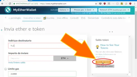 MyEtherWallet, Load all tokens: come caricare/mostrare TUTTI i token in un colpo solo (video)