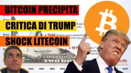 Bitcoin precipita! Dov'è il supporto? Citazione da Trump e altre cripto news del 15 Luglio 2019 (video)