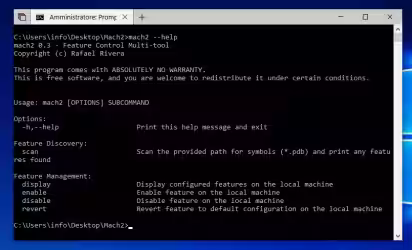 Guida a Mach2 per Windows 10: come forzare l'attivazione di Set e altre funzioni nascoste