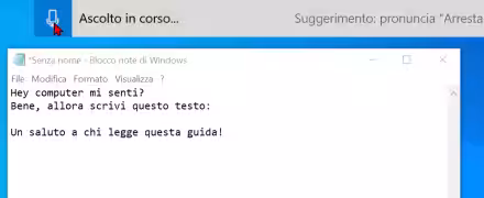 Scrivere con la voce: come dettare e trascrivere testi al PC con Windows 10