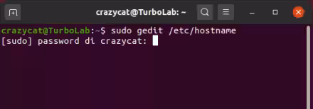 Modificare il nome del computer con Ubuntu 20.04
