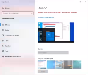 Come cambiare lo sfondo del desktop di Windows 10 anche quando non è attivato