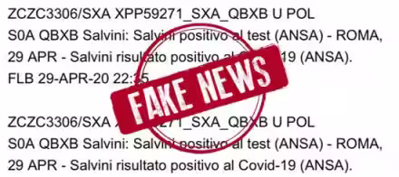 Salvini positivo al coronavirus: ANSA denuncia fake news