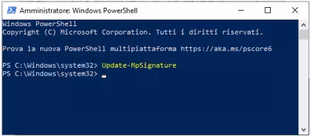 Come avviare una scansione di Windows Defender tramite PowerShell