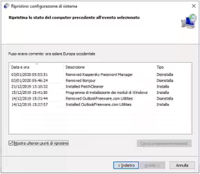 Come cancellare un singolo punto di ripristino dalla riga di comando