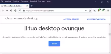 Chrome Remote Desktop permette di connettersi a un computer remoto anche da un tablet o uno smartphone