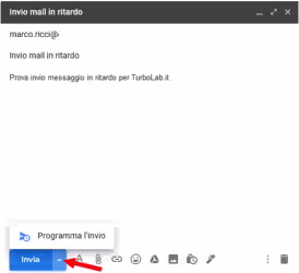 Come pianificare l'orario di invio di una mail con Gmail
