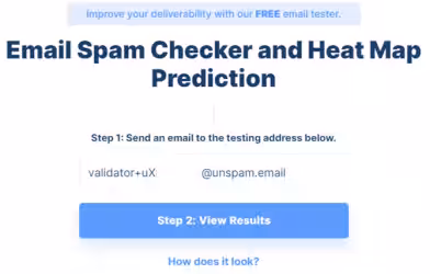 Unspam.email valuta se la vostra email potrà finire nello spam