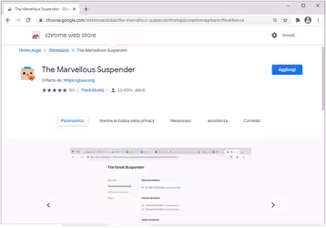 The Marvellous Suspender, l'estensione per Chrome che riduce il consumo di memoria RAM (alternativa a The Great Suspender)