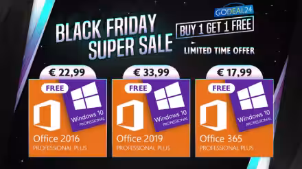 Godeal24.com Black Friday SUPER SALE: Windows 10 è gratis!