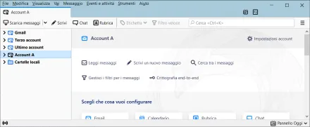 Come cambiare l'ordine degli account di posta di Thunderbird