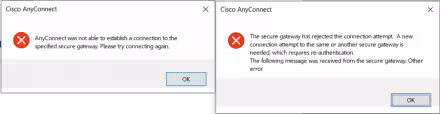 Come risolvere la mancata connessione di Cisco AnyConnect al secure gateway