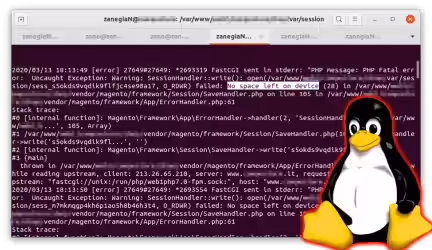 Errore Linux (Ubuntu) e PHP: No space left on device (ma lo spazio c'è). inode esauriti, Come risolvere?
