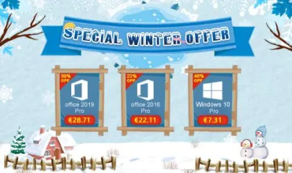 Offerta speciale invernale U2KEY: Windows 10 Pro a soli 7,31 € e Office 2016 Pro a soli 22,11 €