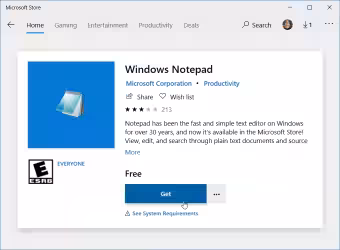 No, Blocco note non passerà da Microsoft Store