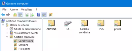 Windows 10: come eliminare le condivisioni amministrative (ADMIN$, C$) ed evitare che vengano ri-create