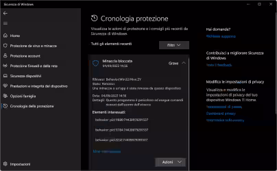 Microsoft Defender e il falso positivo Behavior:Win32/Hive.ZY quando si aprono i browser Chromium