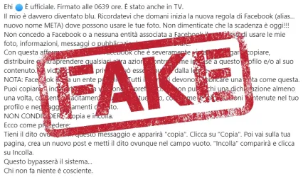 Bufala galattica: da domani inizia la nuova regola di Facebook