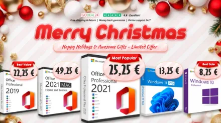 Ottieni Windows 11 Pro a soli 10€ e Office 2021 a 15€ durante i saldi delle festività natalizie