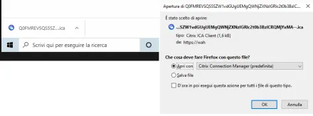 Come riassociare un file ICA all'apertura con Citrix
