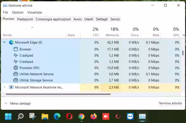 Come impedire a Microsoft Edge di essere attivo in memoria anche quando è chiuso