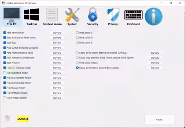 Come personalizzare l'aspetto e alcune funzioni di windows 10/11 con Hidden Windows 10 Features