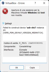 Come rimediare all'errore VERR_PDM_DEVHLP_VERSION_MISMATCH (0x80004005) di VirtualBox