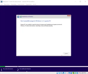 Come riuscire a installare Windows 11 in VirtualBox senza avere i requisiti hardware richiesti