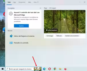 Come togliere gli elementi in evidenza dalla barra di ricerca di Windows 10