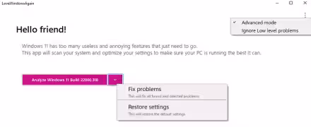 LoveWindowsAgain ottimizza e migliora Windows 11 con pochi clic del mouse