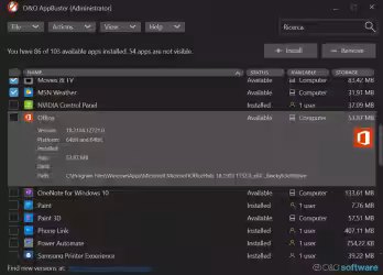 O&O AppBuster rimuove e reinstalla le app da Windows 10 e 11