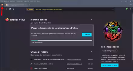 Come nascondere/visualizzare/spostare il pulsante di Firefox View