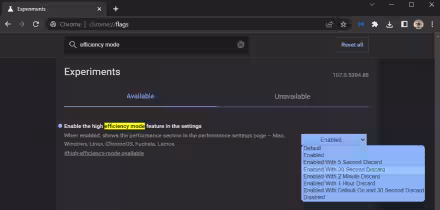 Come abilitare il risparmio di memoria ram e batteria con Chrome 107