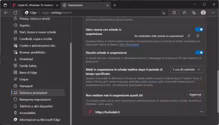 Come abilitare il risparmio della memoria per le schede attive e non utilizzate di Microsoft Edge