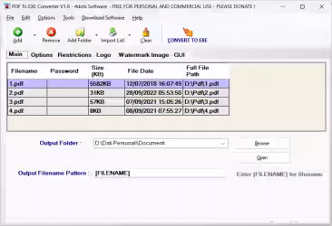 Come convertire un file PDF in un eseguibile con PDF To EXE Converter