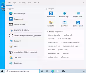 Come eliminare le Ricerche più popolari dal menu di Windows 10 e windows 11