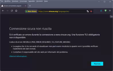 Come superare l'errore MOZILLA_PKIX_ERROR_REQUIRED_TLS_FEATURE_MISSING di Firefox