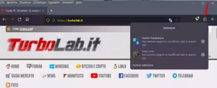 Come abilitare/disattivare il pulsante delle estensioni nella barra degli strumenti di Firefox 111