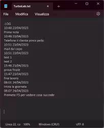 Come creare un file di testo con Notepad che registra data e ora delle varie modifiche