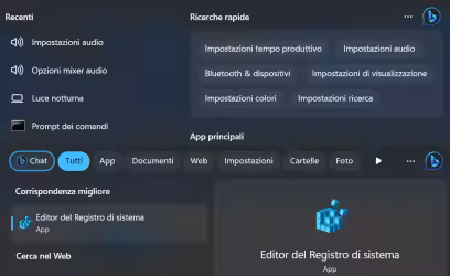 Come eliminare la chat e l'icona di Bing dalla ricerca di Windows 11