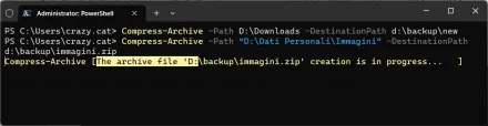 Come creare un archivio zippato con PowerShell e poi decomprimerlo