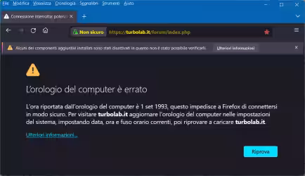 Cosa fare quando la data e ora del computer sono sbagliate e non si naviga più con i browser