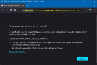 Come superare l'errore SEC_ERROR_OCSP_OLD_RESPONSE di Firefox