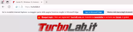 Come aumentare la durata della modalità Internet Explorer nelle pagine web configurate su Microsoft Edge