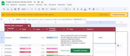 Come inserire un QR code nei fogli di calcolo di Google documenti