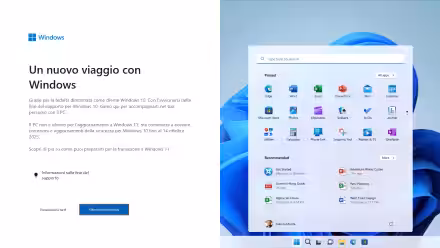 Come eliminare l'avviso "Un nuovo viaggio con Windows" nei pc Windows 10 non aggiornabili a Windows 11