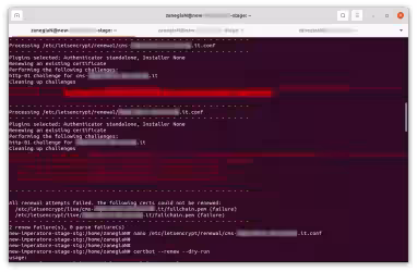 [risolto] Let's Encrypt, errore durante il rinnovo: Attempting to renew cert Problem binding to port 80: Could not bind to IPv4 or IPv6.. Skipping