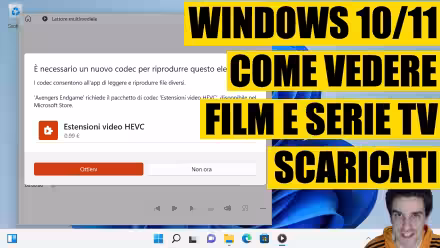 Download codec "Estensioni video HEVC" gratis: come aprire film MP4/MKV H.265 con Windows 11 e Windows 10 senza pagare 0,99 € (video)