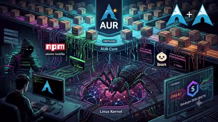 Attacco "Atomic Arch": 408 pacchetti AUR compromessi con rootkit eBPF e infostealer (aggiornato: 12 giugno 2026, ore 20:25)