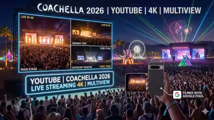 Coachella 2026 su YouTube: streaming 4K, multiview e un feed girato con Google Pixel (aggiornato: 3 aprile 2026, ore 19:09)